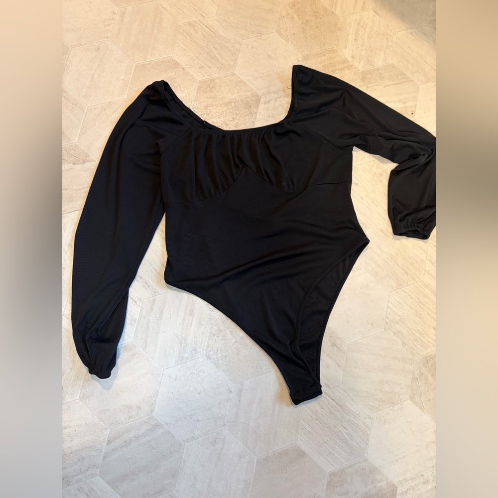 Black Bodysuit in size XXL with long sleeves by SHEIN - Picture 3 of 5